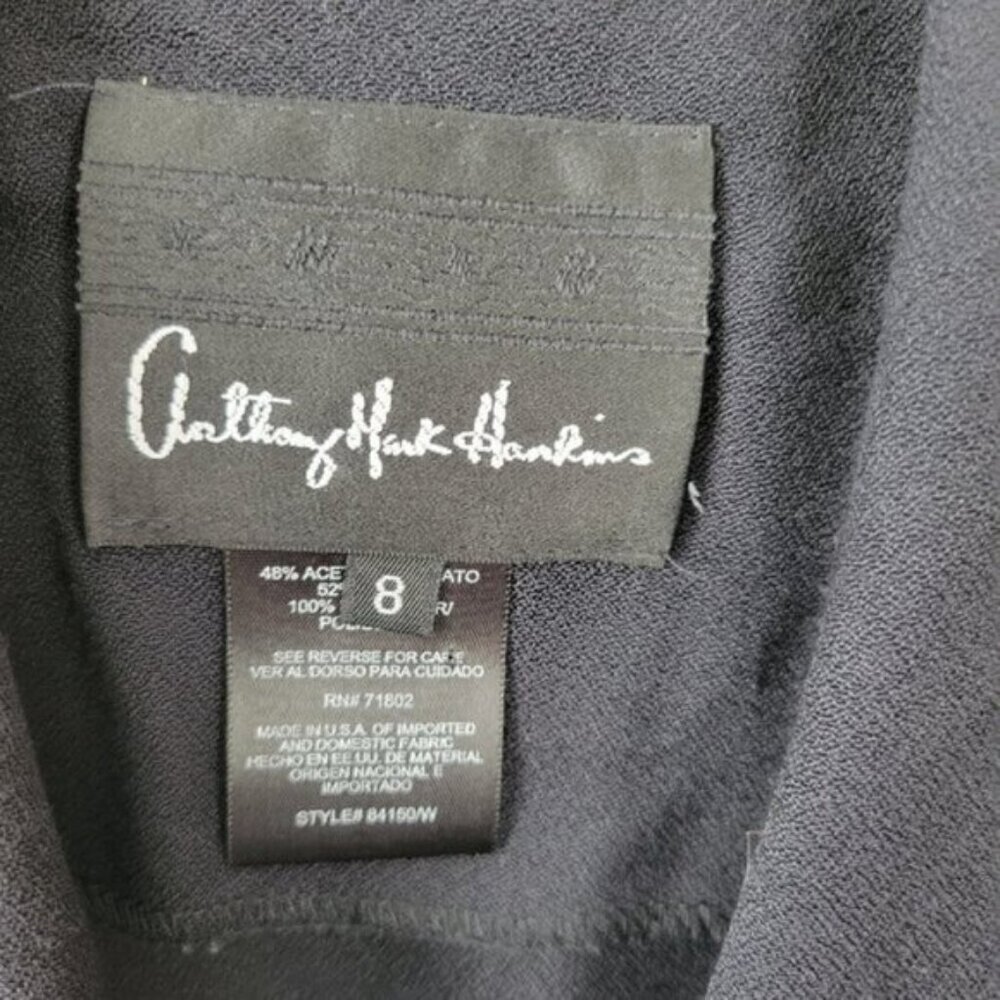 Anthony Mark Hankins Vtg Sz 8 Blazer black zebra stripe academia Y2K preppy ofc - Picture 10 of 11
